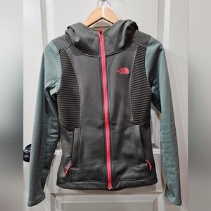 The North Face Women's Green Jacket with Pink Accents